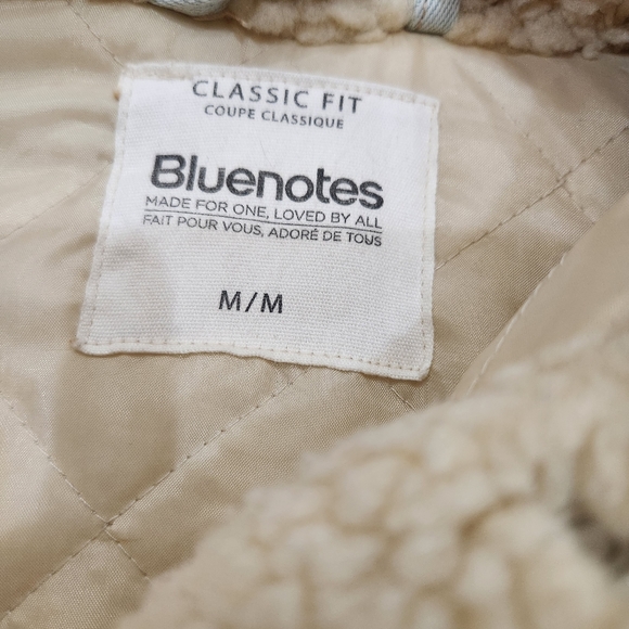 Blue ones Sherpa Blue denim jean crop jacket, womens Medium - Picture 3 of 8